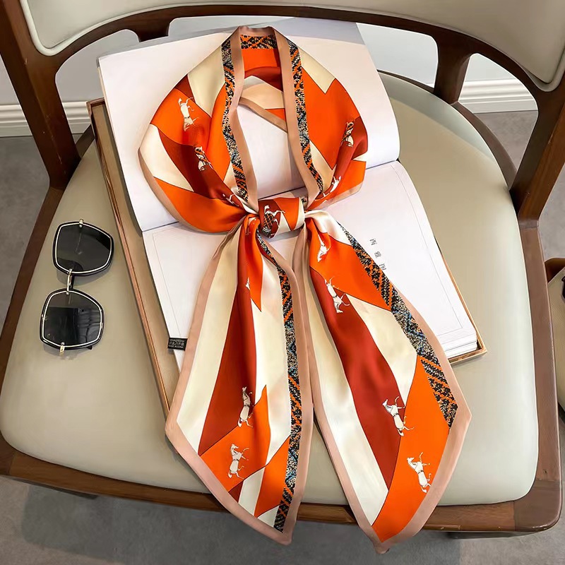 Headband Summer Knit - Luxury Design Long Silk Scarf Women