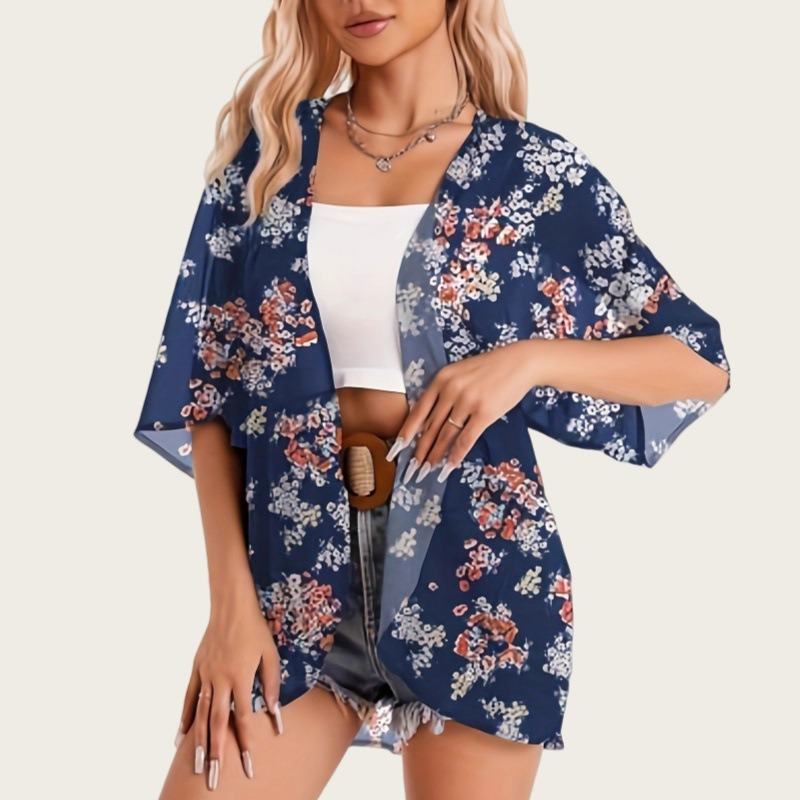 Swimsuit Woman 2025 Kimono Car – Kimono Sheer Floral Bewertung und Preis