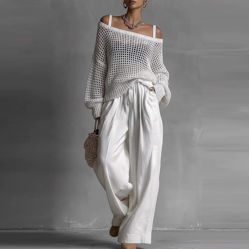 Fashion Solid One Shoulder Lon – Linen Pant Wide Bewertung und Preis