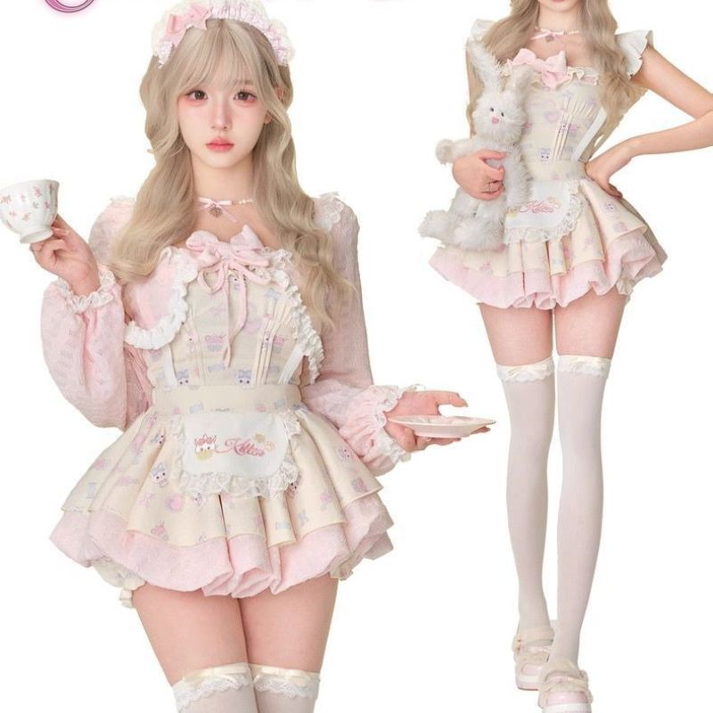 Japanese Sweet Lolita Style 3  – Crop Top Crochet Bewertung und Preis