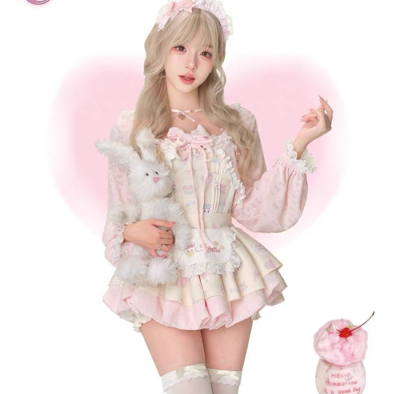 Japanese Sweet Lolita Style 3  – Crop Top Crochet Bewertung und Preis