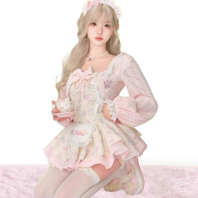 Japanese Sweet Lolita Style 3  – Crop Top Crochet Bewertung und Preis