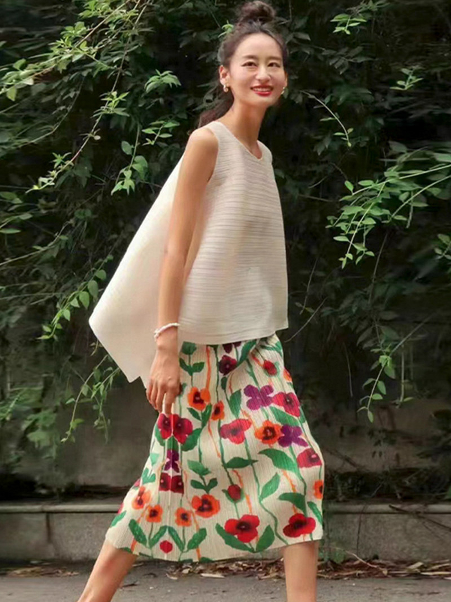  Floral Print Slimming Comfort – Midi Skirt Floral Bewertung und Preis
