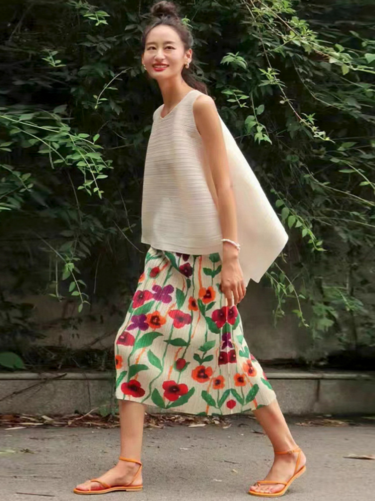  Floral Print Slimming Comfort – Midi Skirt Floral Bewertung und Preis