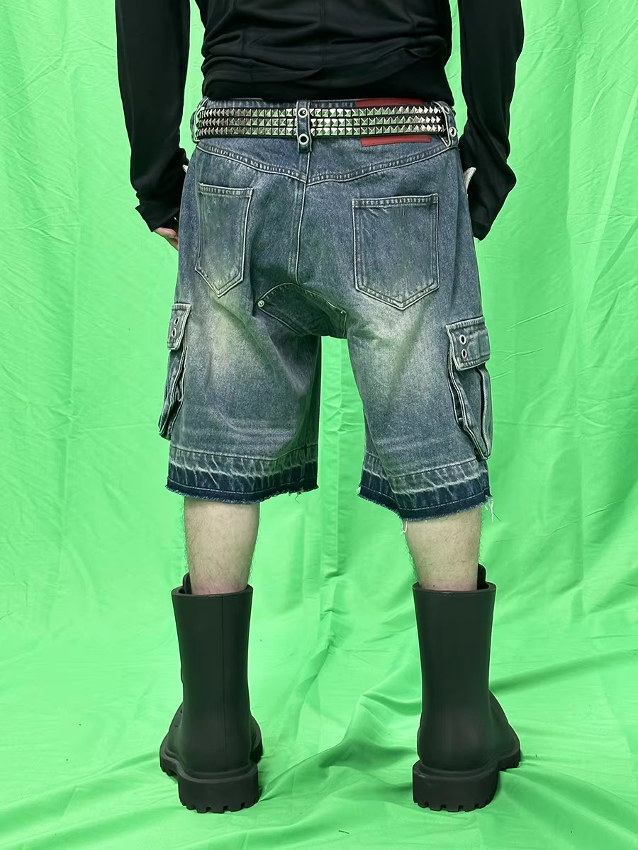 REDDACHIC Men Big Pockets Whis – Shorts Denim Frayed Bewertung und Preis