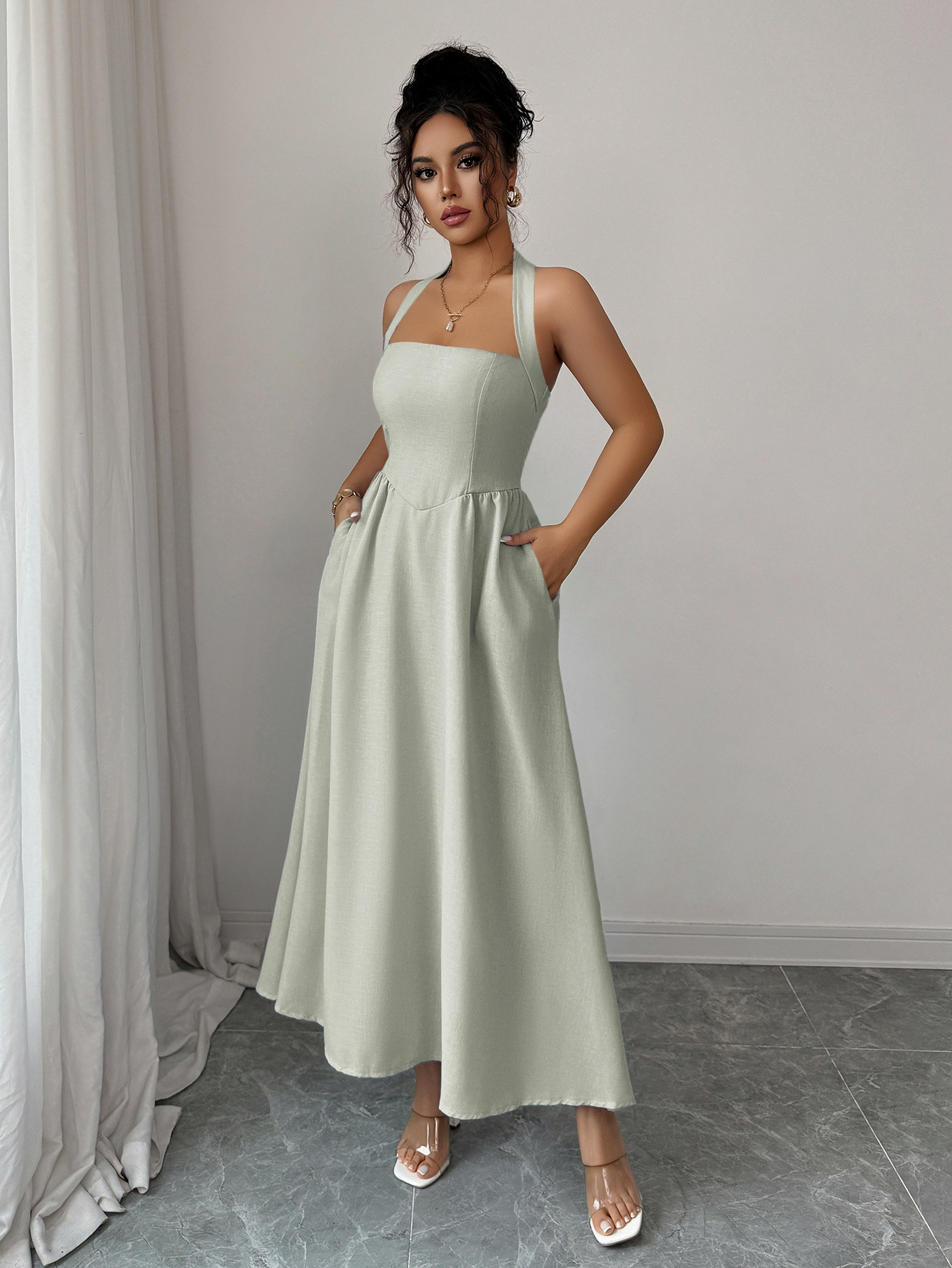 Women's Dress 5 Colors Halter  – Maxi Dress Halter Bewertung und Preis
