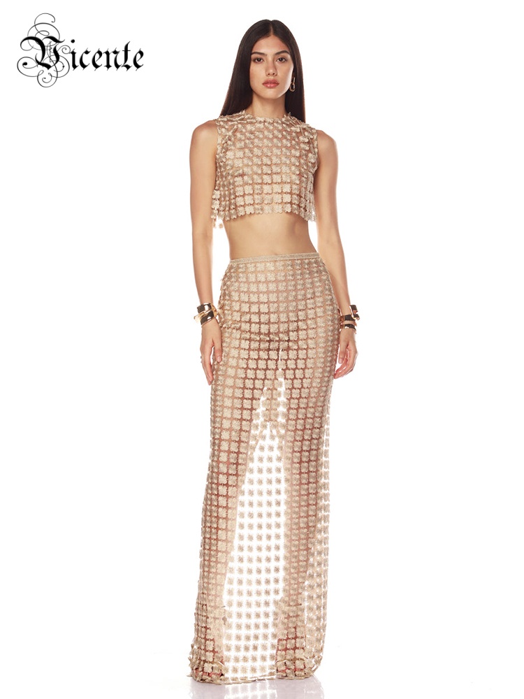 VC Stylish Beige Sleeveless Cr – Crop Top Crochet Bewertung und Preis