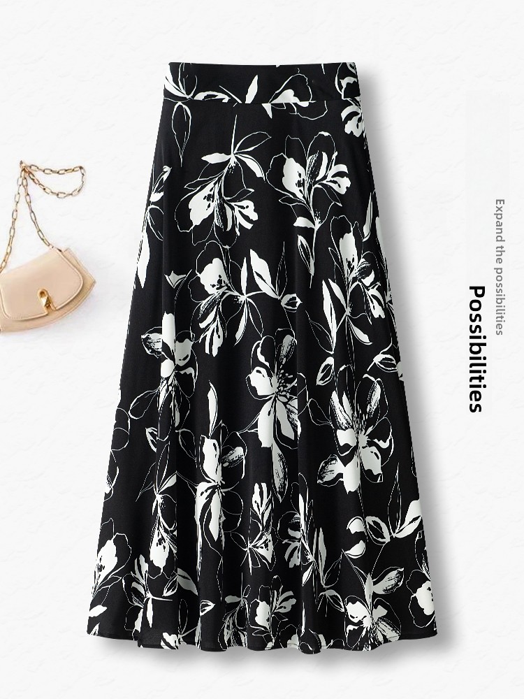 Summer Thin High Waist A-Line  – Midi Skirt Floral Bewertung und Preis