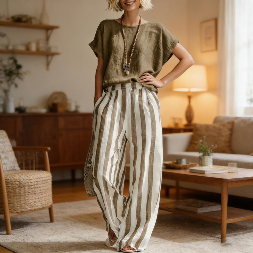 Casual Cotton Linen 2 Piece Se – Linen Pant Wide Bewertung und Preis