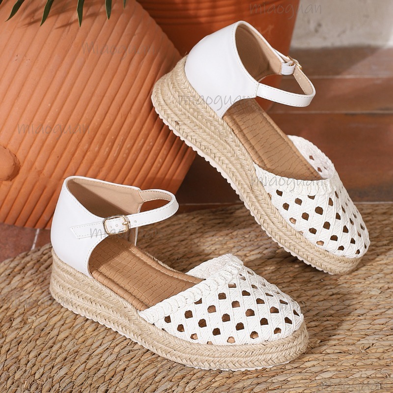Boho Women's Hollow Out Woven  – Wedge Espadrille Women Bewertung und Preis