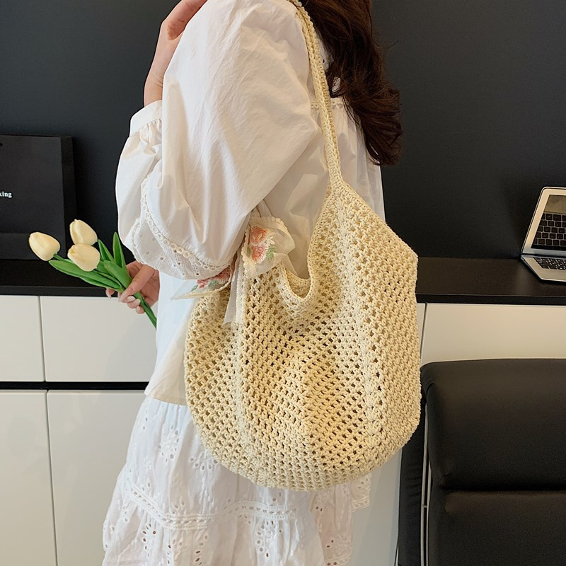 Summer Lace Bow Tote Bags Wome – Crochet Bag Raffia Bewertung und Preis
