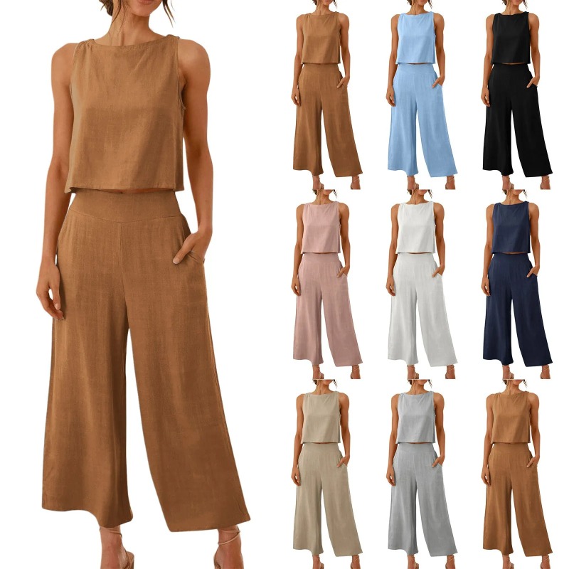 2025 New Summer Tops Cotton Li – Linen Pant Wide Bewertung und Preis