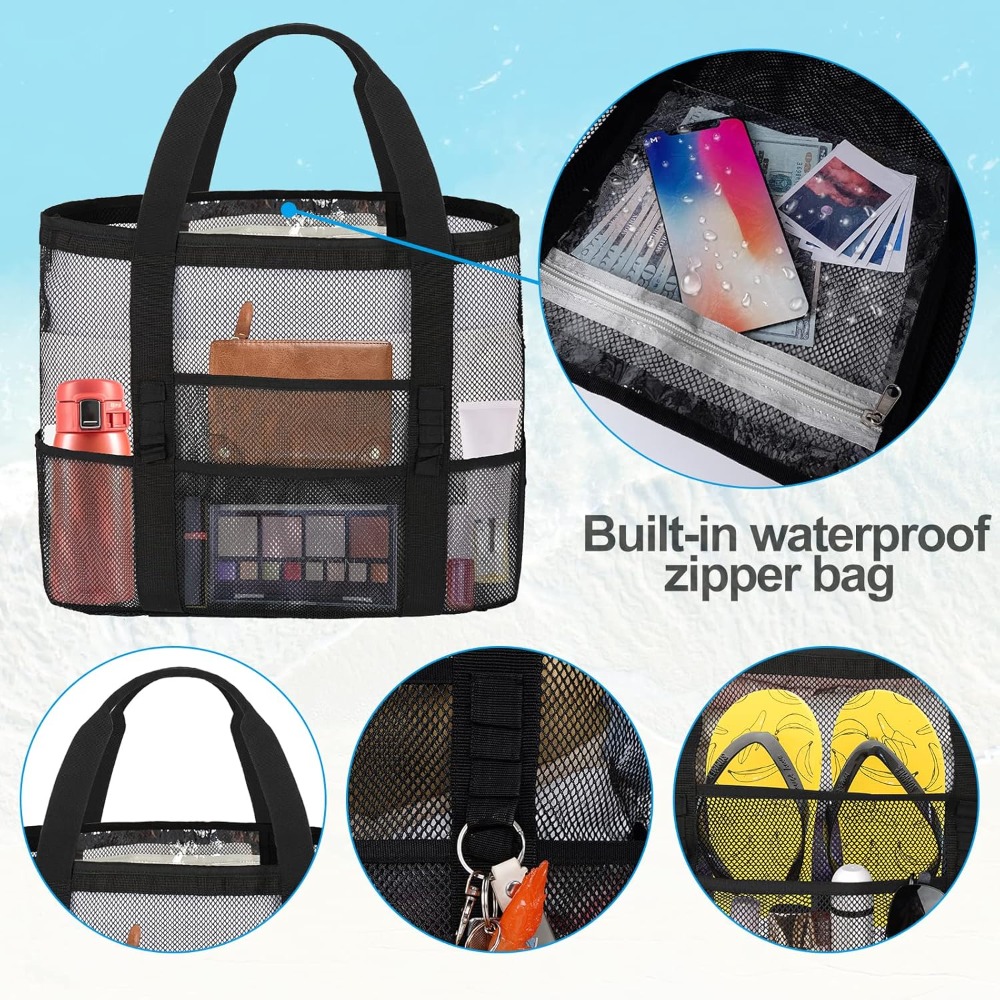 Women's Mesh Beach Bag - Water – Tote Bag Beach Bewertung und Preis
