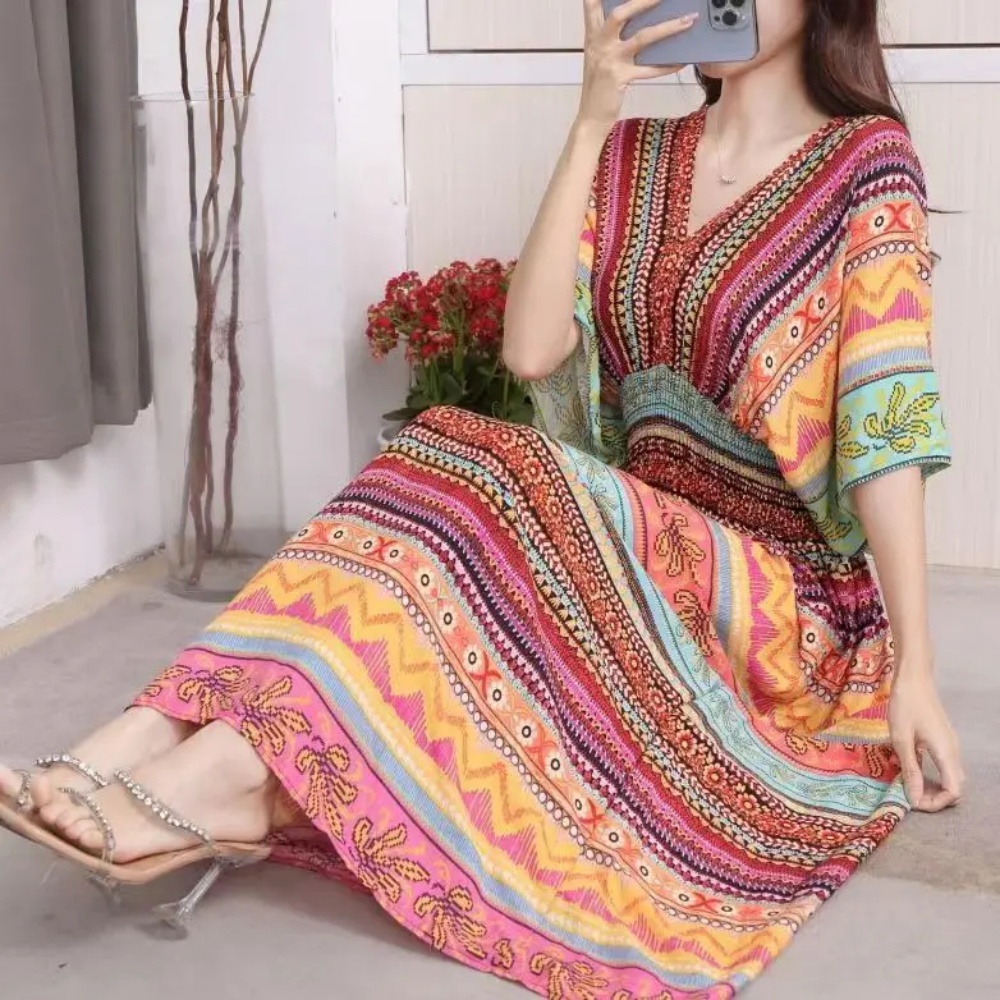 Colorful Casual Holiday Dress  – Midi Skirt Floral Bewertung und Preis
