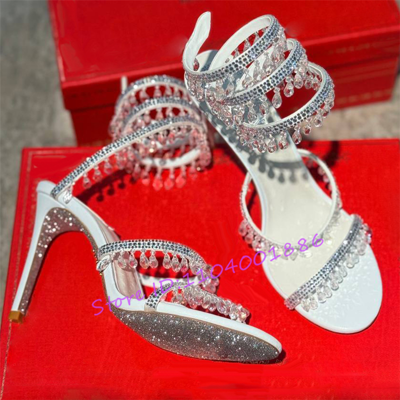 Rhinestone Snake Shape Ankle S – Sandal Strappy Heeled Bewertung und Preis