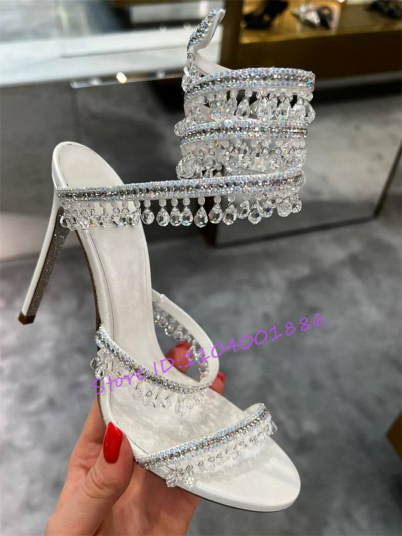 Rhinestone Snake Shape Ankle S – Sandal Strappy Heeled Bewertung und Preis
