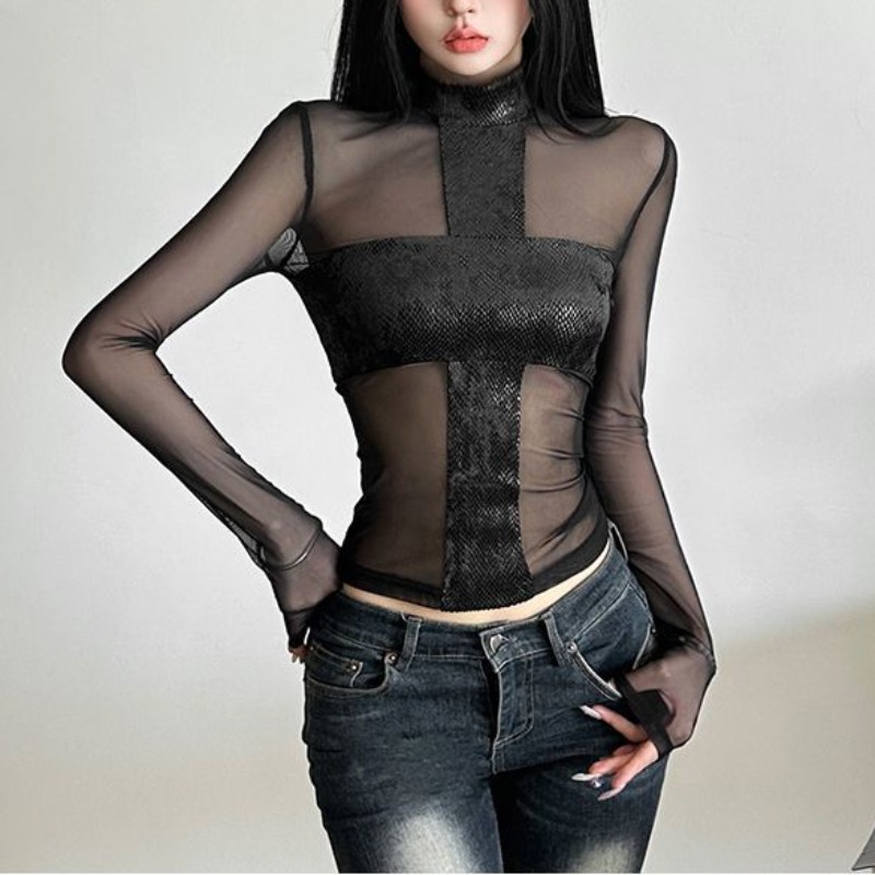 American Style Mesh Long Sleev – Blouse Off Shoulder Bewertung und Preis