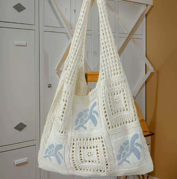1Pc Sea Turtle Crochet Hollow  – Tote Bag Beach Bewertung und Preis