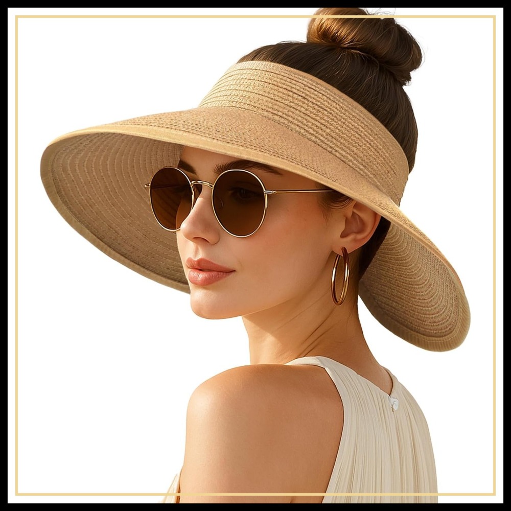 Women's Sun Visor Hats Wide Br – Hat Floppy Wide Bewertung und Preis