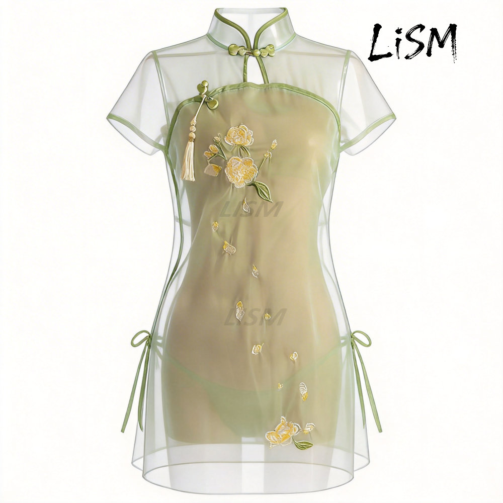 LiSM Women's Cheongsam Pajamas – Kimono Sheer Floral Bewertung und Preis