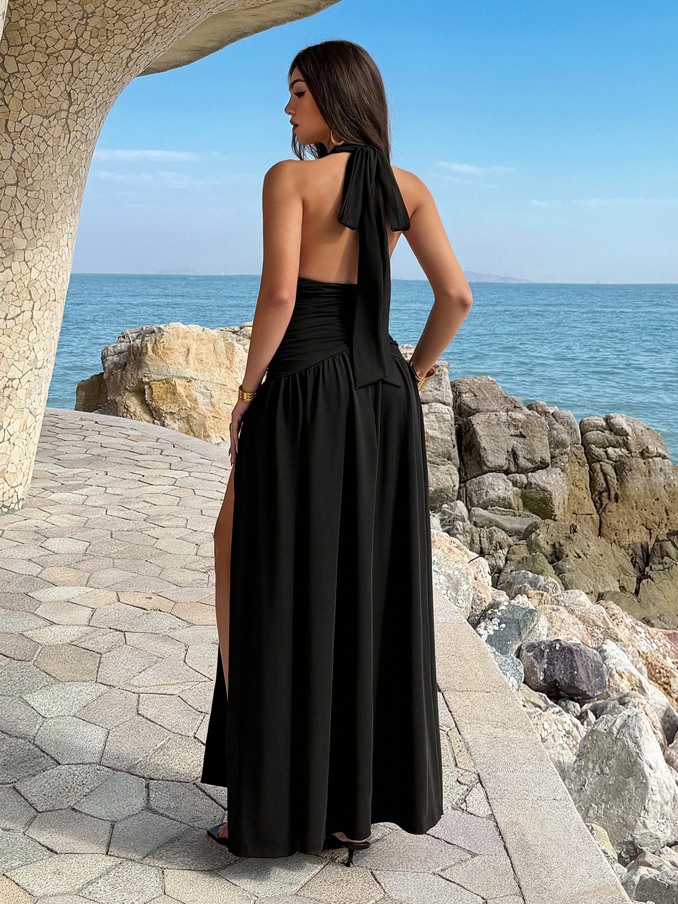 Women's Dress 2 Colors Halter  – Maxi Dress Halter Bewertung und Preis