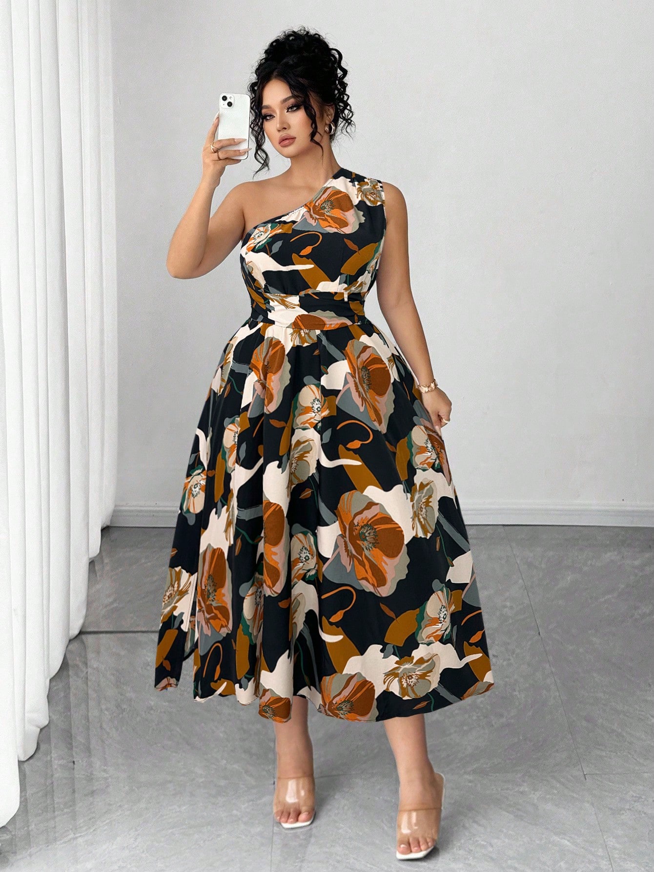 Asymmetrical One-Shoulder Flor – Midi Skirt Floral Bewertung und Preis