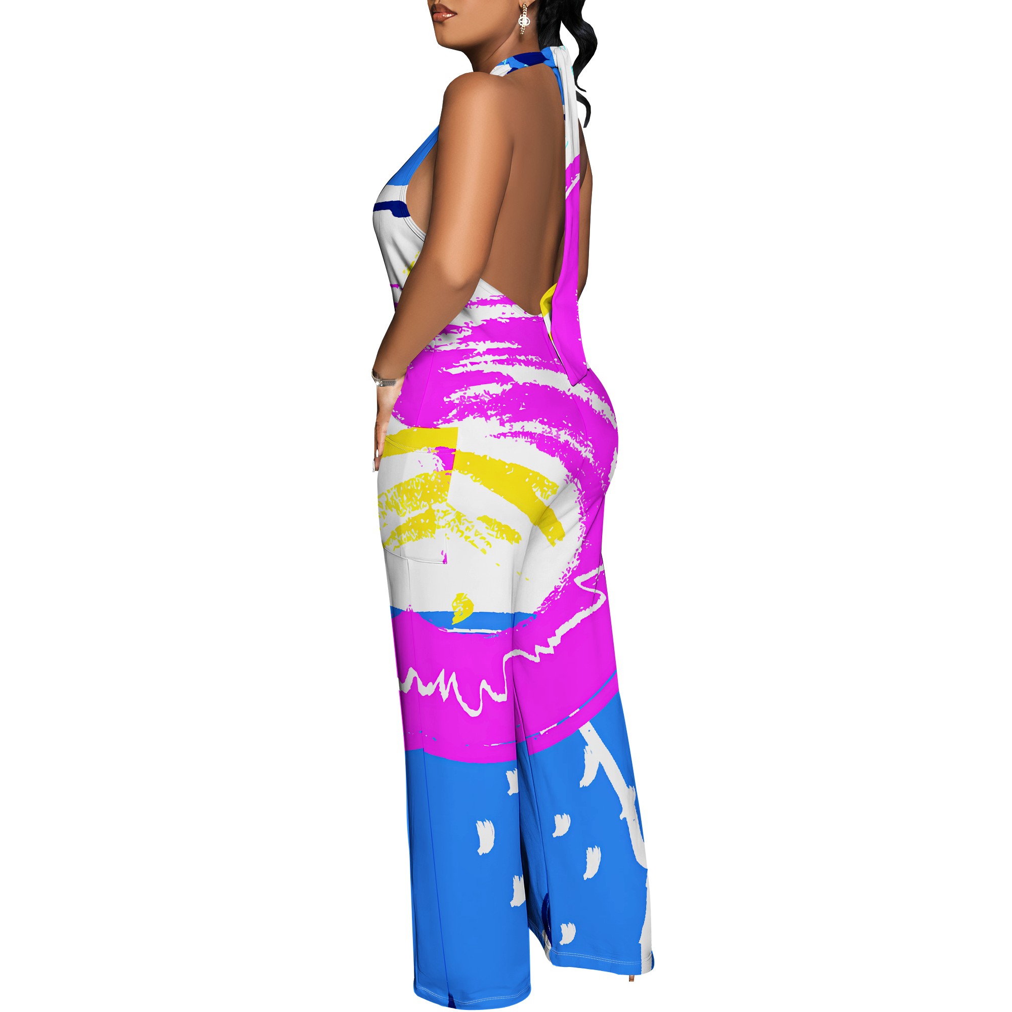 Bold Abstract Brushstroke Halt – Maxi Dress Halter Bewertung und Preis