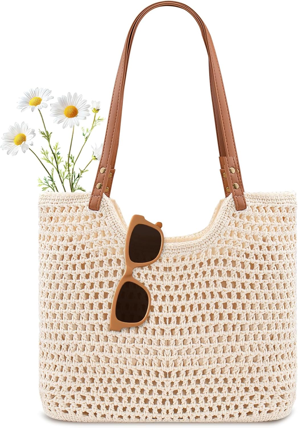 Crochet Beach Bag Purse, Boho  – Tote Bag Beach Bewertung und Preis