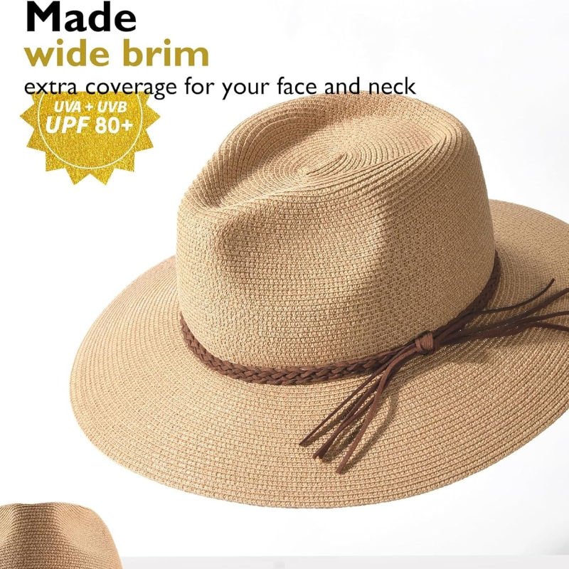 1pc Summer Straw Beach Sun Hat – Hat Floppy Wide Bewertung und Preis