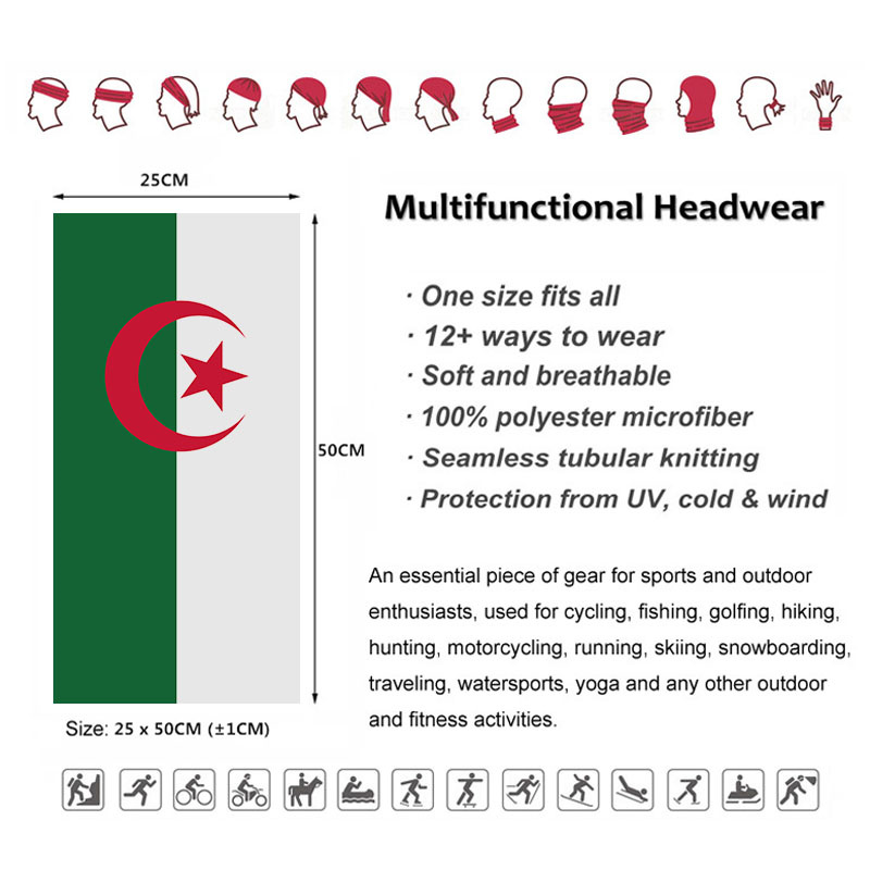 Algeria Flag Printed Bandana H – Headband Summer Knit Bewertung und Preis