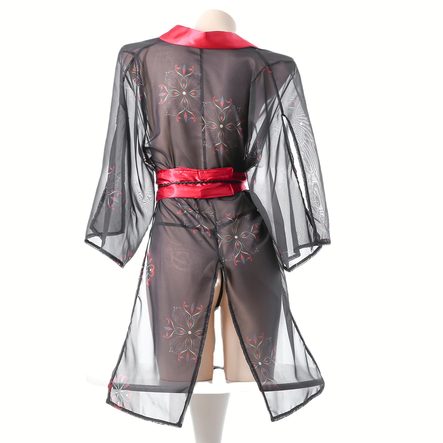 Women's Black Sheer Mesh Japan – Kimono Sheer Floral Bewertung und Preis