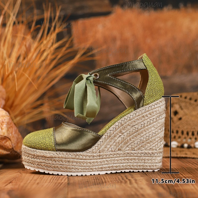 Round Toe Cover Heel Women's L – Wedge Espadrille Women Bewertung und Preis