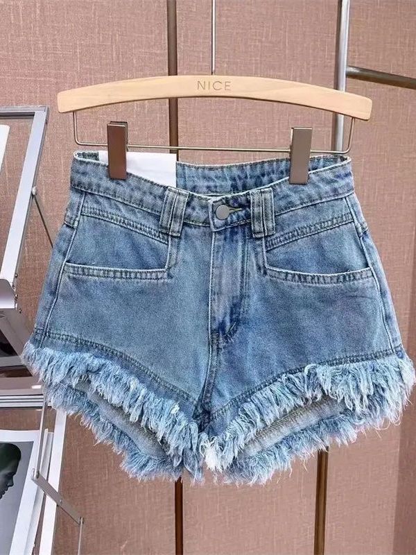 Outlet Korean Style Casual Hon – Shorts Denim Frayed Bewertung und Preis