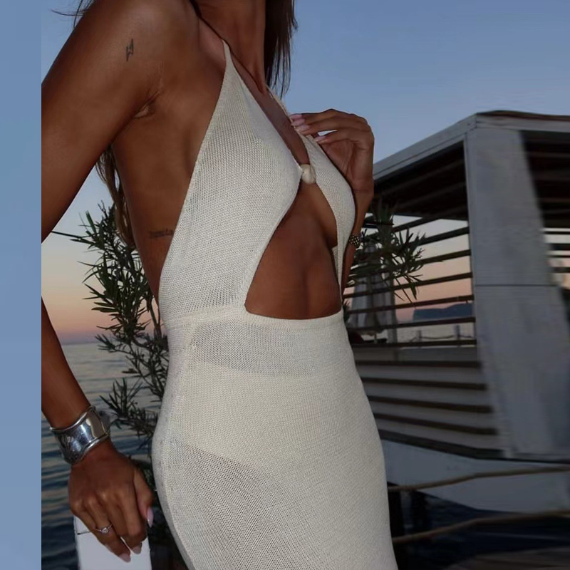 Sexy Halter Low Cut Hollow Kni – Cover Up Kaftan Bewertung und Preis