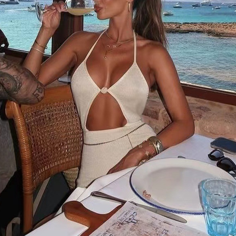 Sexy Halter Low Cut Hollow Kni – Cover Up Kaftan Bewertung und Preis