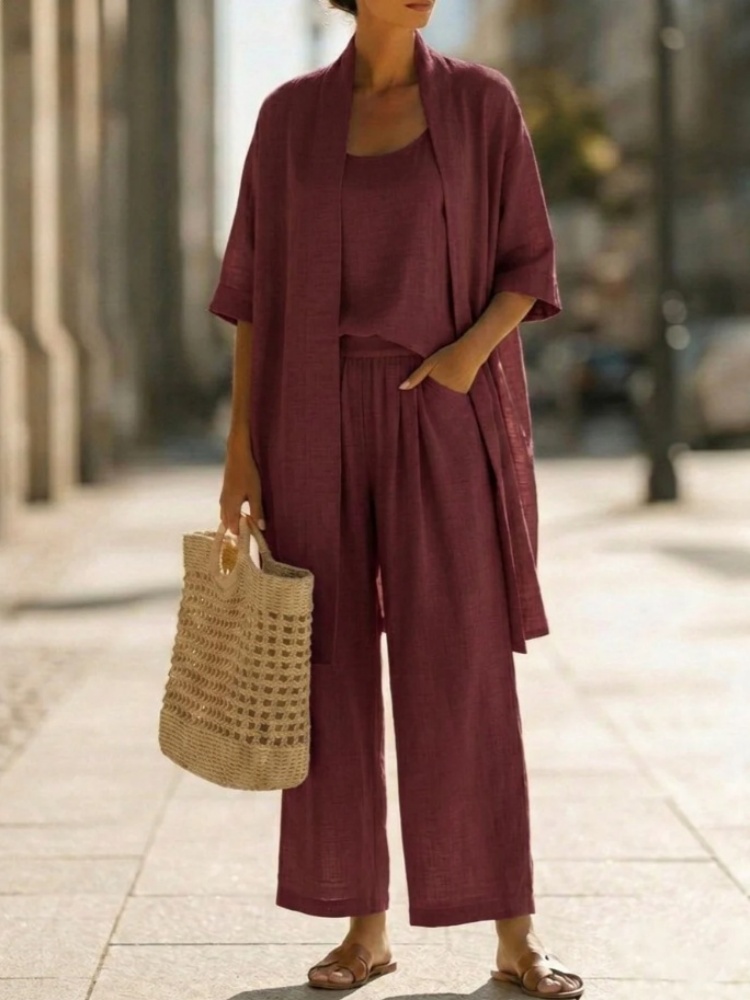 Casual Solid Cotton Linen Loos – Linen Pant Wide Bewertung und Preis