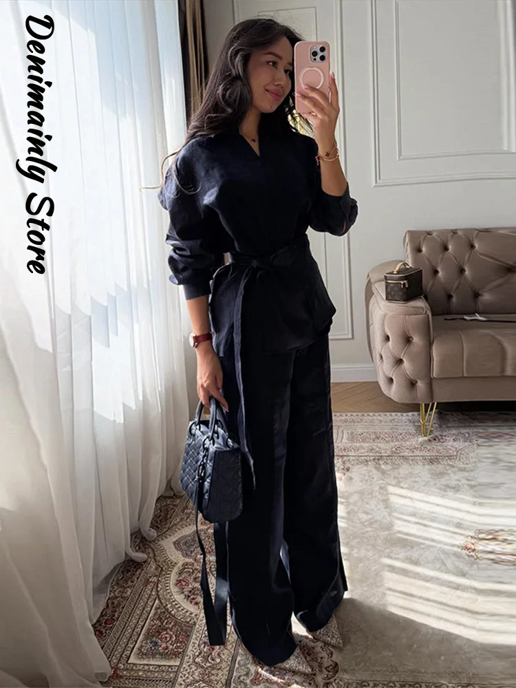 Casual Women's Linen Pants Set – Linen Pant Wide Bewertung und Preis