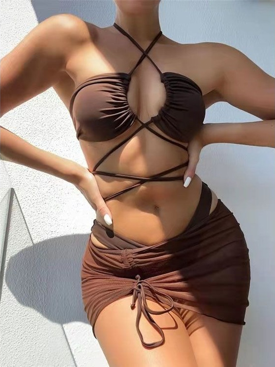 Ladies High Waist Split Bikini – Swimsuit Bikini Ruched Bewertung und Preis