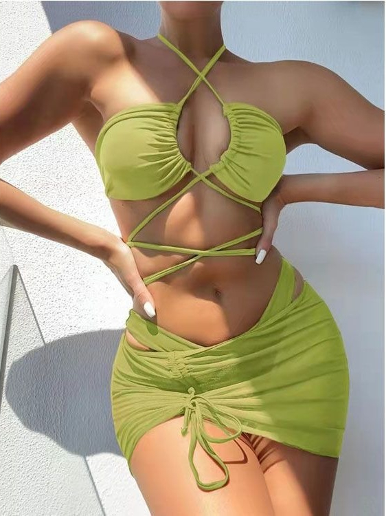 Ladies High Waist Split Bikini – Swimsuit Bikini Ruched Bewertung und Preis