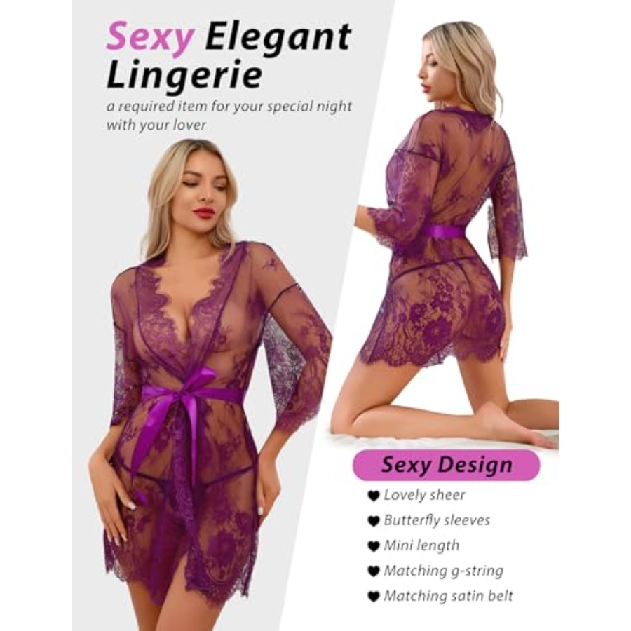 Narcisse Women's Floral Lace K – Kimono Sheer Floral Bewertung und Preis
