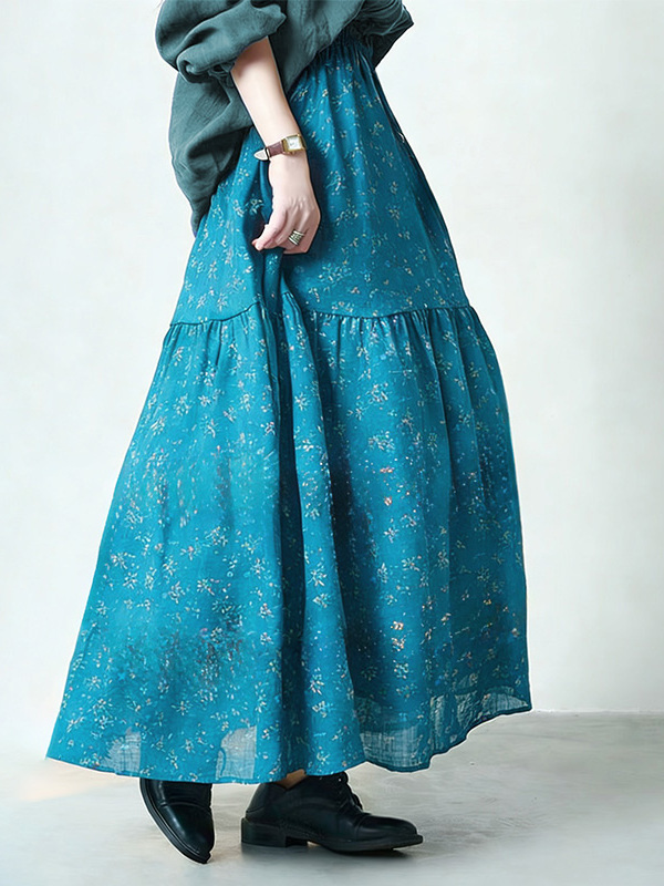 Floral Print High Waist A-Line – Midi Skirt Floral Bewertung und Preis