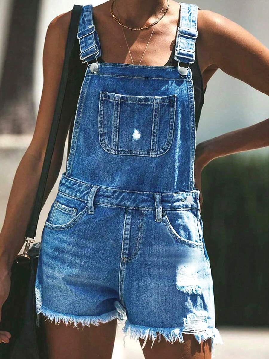 Womens White Distressed Denim  – Shorts Denim Frayed Bewertung und Preis